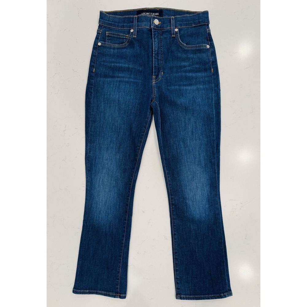 Veronica Beard Women's Carly Kick Flare Blue Denim Jeans High Rise Size 29